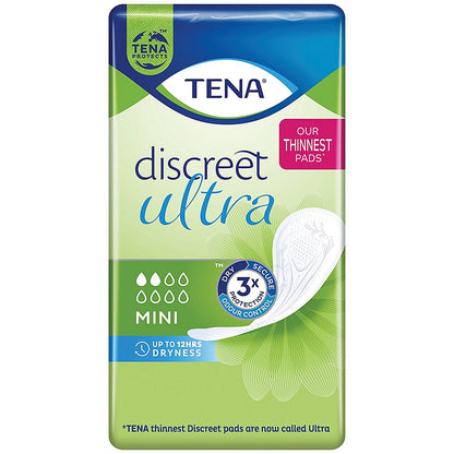 Tena Discreet Ultra Mini Incontinence Pads, Pack of 20
