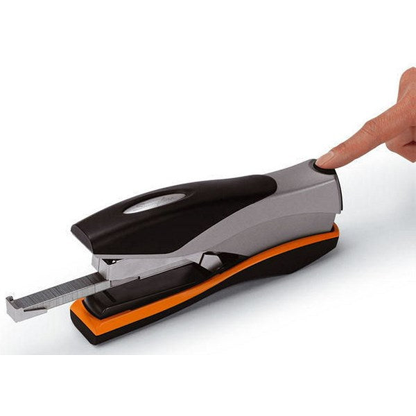 Rexel Optima 40 Full Strip Stapler, Capacity 40 Sheets, Black Grey and Orange