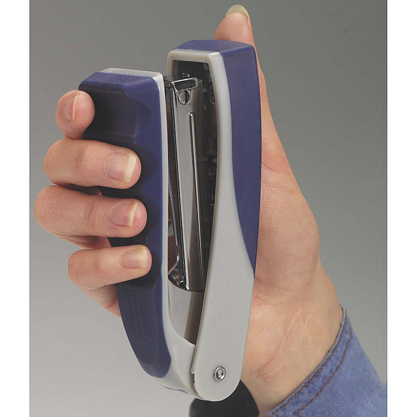 Rexel Centor Half Strip Stapler, Capacity 25 Sheets, Blue and Grey