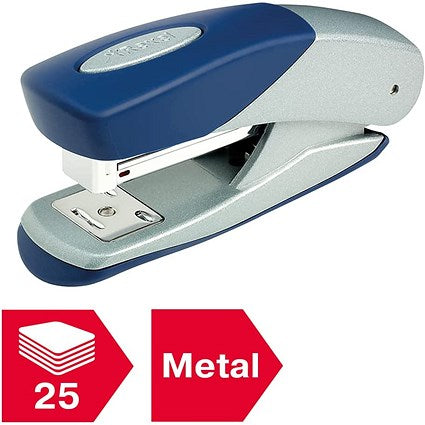 Rexel Matador Half Strip Stapler, Capacity 25 Sheets, Silver and Blue
