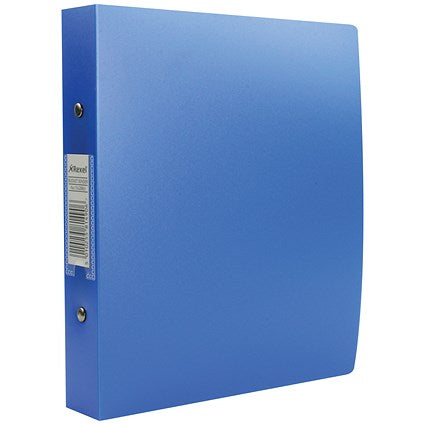 Rexel Budget Ring Binder, A5, 2 O-Ring, 25mm Capacity, Blue, Pack of 10
