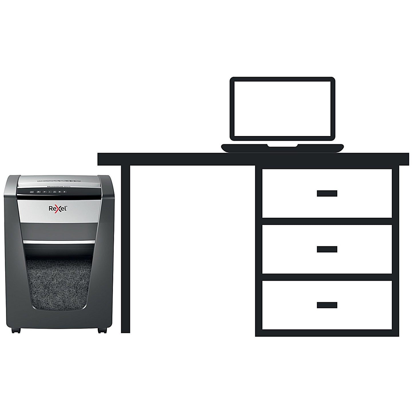 Rexel Momentum M515 P-5 Micro-Cut Shredder, 30 Litres