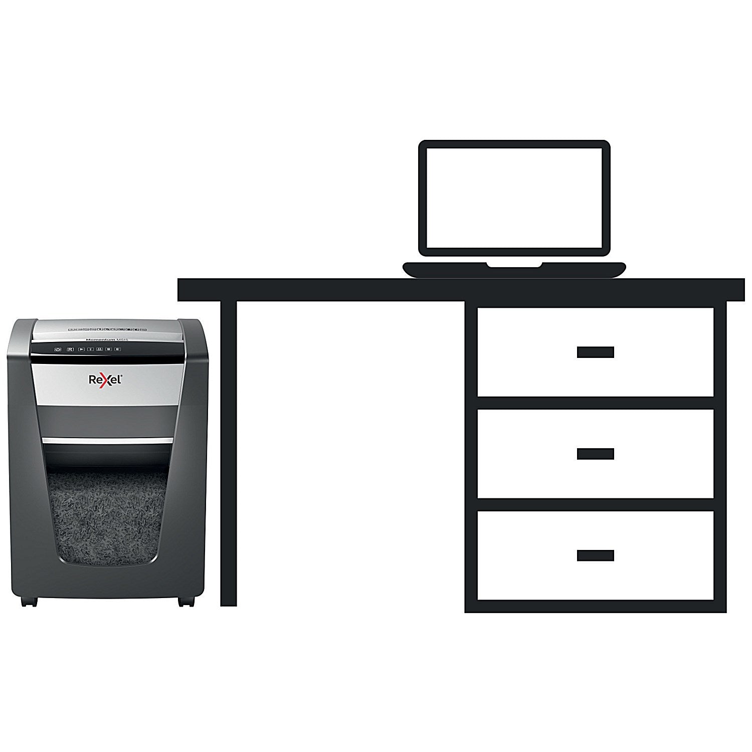 Rexel Momentum M515 P-5 Micro-Cut Shredder, 30 Litres