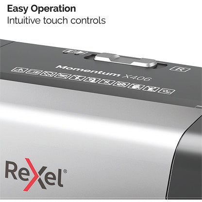 Rexel Momentum X406 P-4 Cross-Cut Shredder, 15 Litres