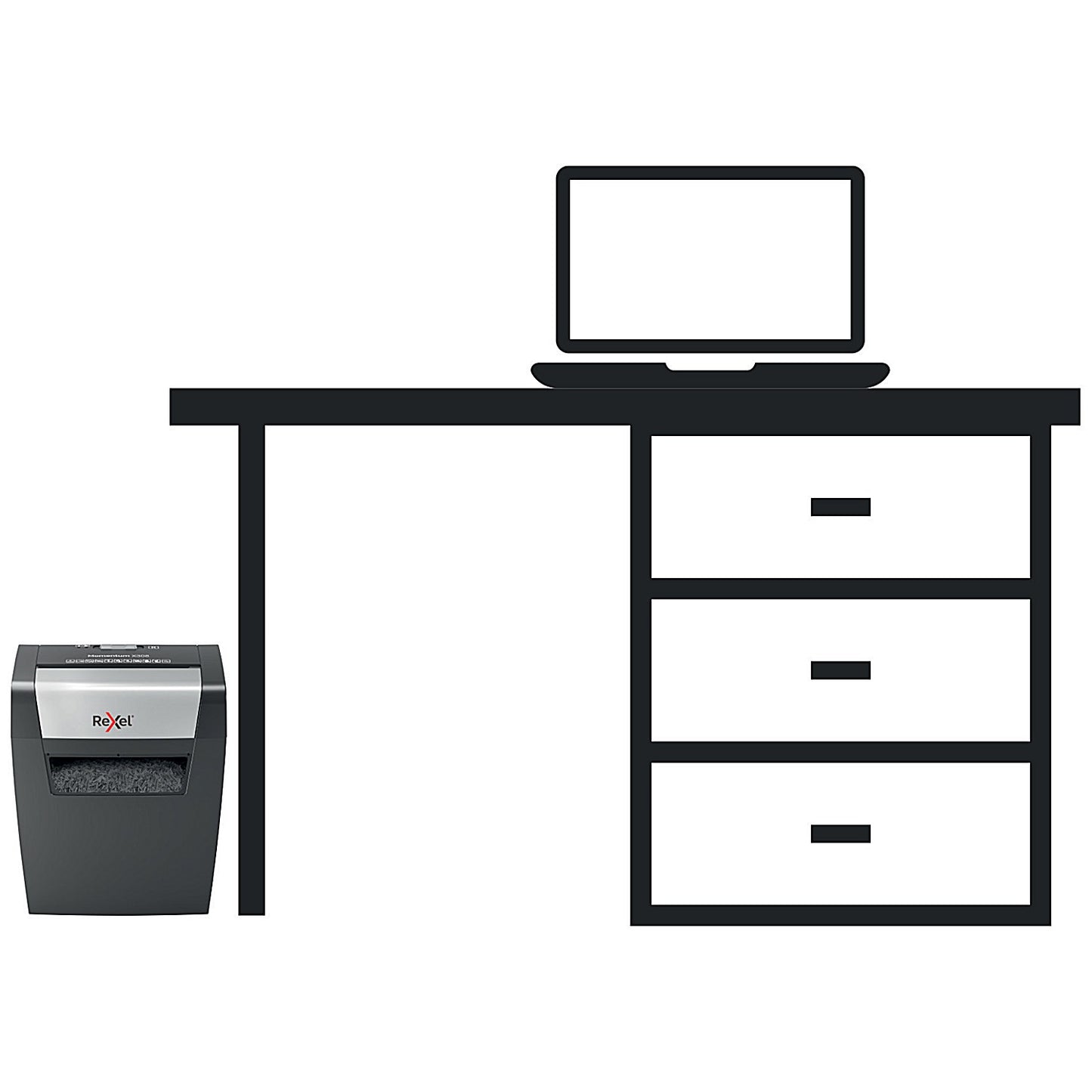 Rexel Momentum X308 P-3 Cross-Cut Shredder, 15 Litres