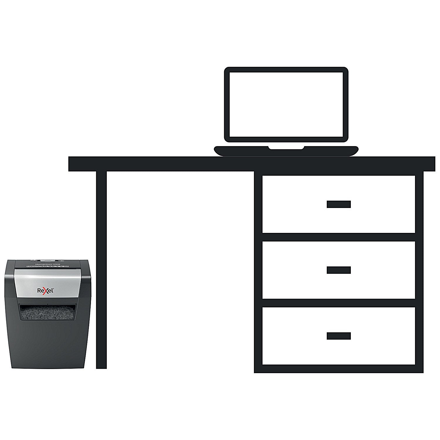 Rexel Momentum X308 P-3 Cross-Cut Shredder, 15 Litres