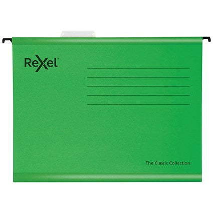 Rexel Classic Suspension Files A4 Green (Pack of 25)