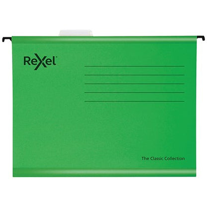 Rexel Classic Suspension Files A4 Green (Pack of 25)