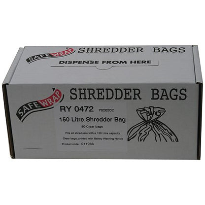 Safewrap Shredder Bags, Capacity 150 Litre, Pack of 50