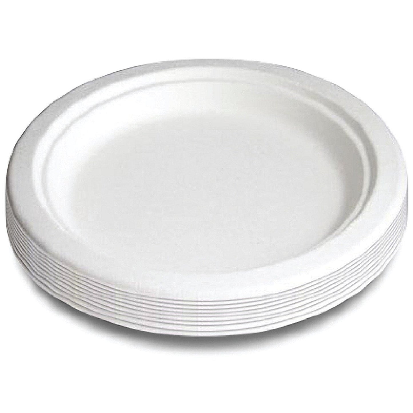 Caterpack Super Rigid Biodegradable Plate, 177mm, White, Pack of 50