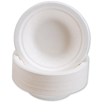 Super Rigid 7 Inch Biodegradable Bowls, 341ml, White, Pack of 50 Easy2Order : RY32101