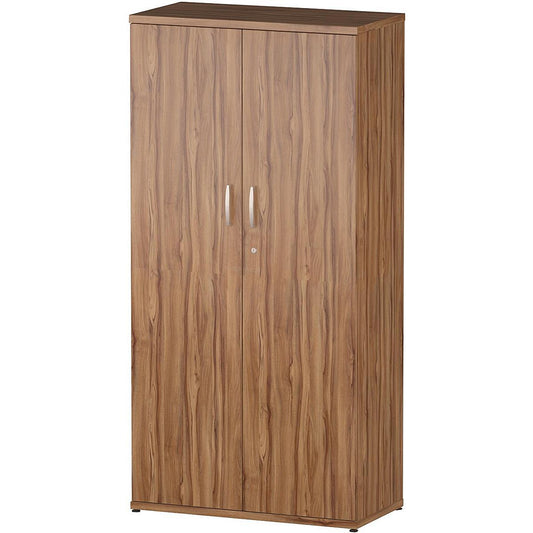 Impulse Tall Cupboard, 3 Shelves, 1600mm High, Walnut