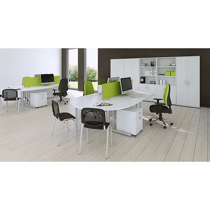 Impulse Low Cupboard, 1 Shelf, 800mm High, White