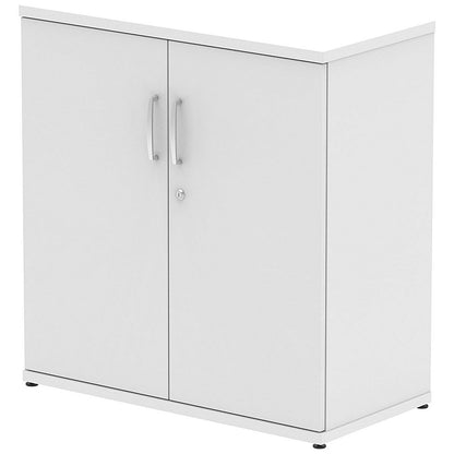Impulse Low Cupboard, 1 Shelf, 800mm High, White