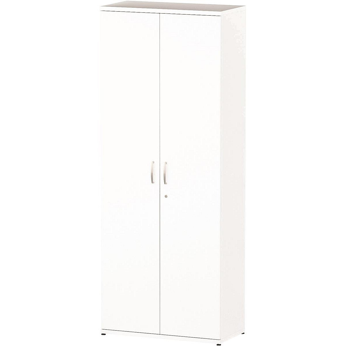 Impulse Extra Tall Cupboard, 4 Shelves, 2000mm High, White