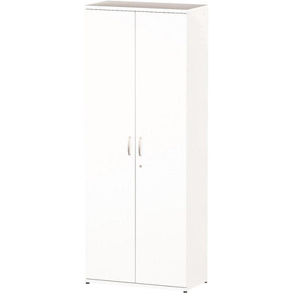 Impulse Extra Tall Cupboard, 4 Shelves, 2000mm High, White