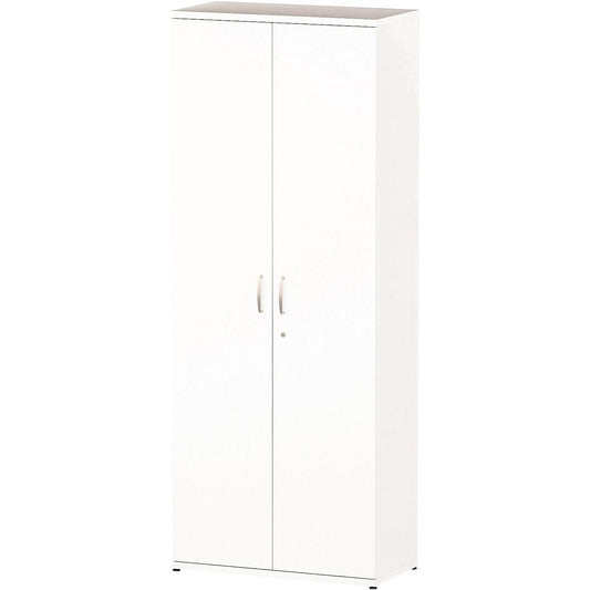Impulse Extra Tall Cupboard, 4 Shelves, 2000mm High, White
