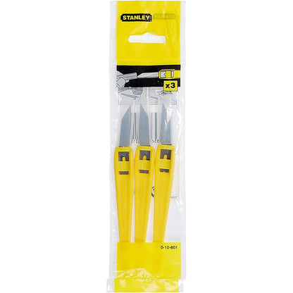 Stanley Disposable Cutting Knife, Yellow, Pack of 3