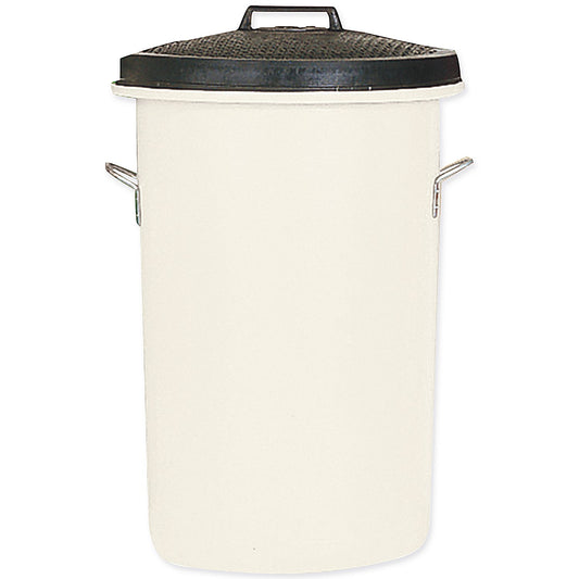 Heavy Duty Coloured Dustbin, 85 Litre, White