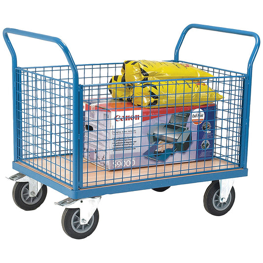 VFM Blue Premier Platform Truck Four Sided 1200x800mm 315630
