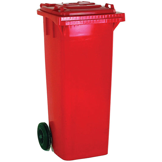 Wheelie Bin, 120 Litre, Red