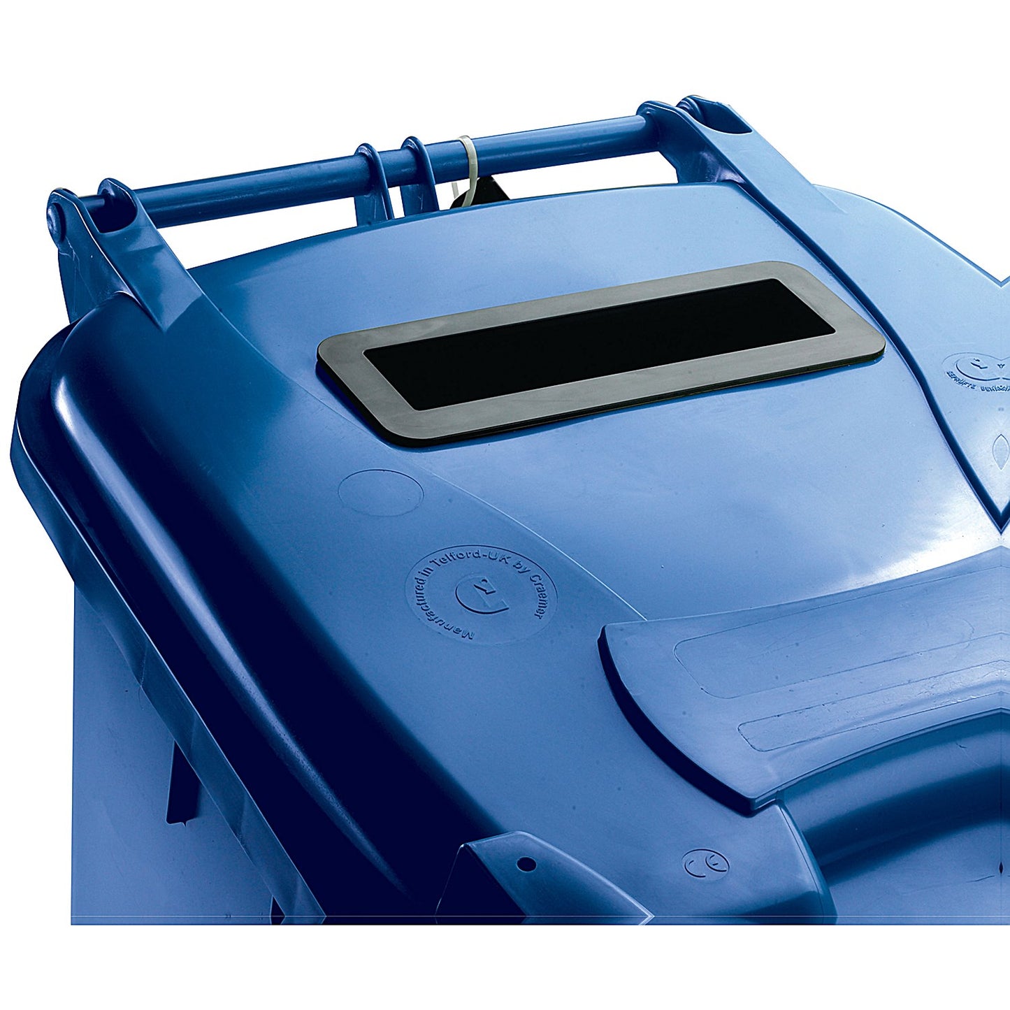 Confidential Waste Wheelie Bin, 140 Litre, Blue