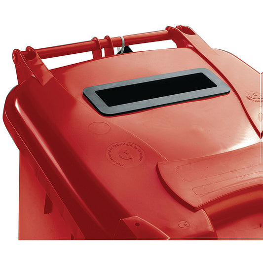 Confidential Waste Wheelie Bin, 240 Litre, Red