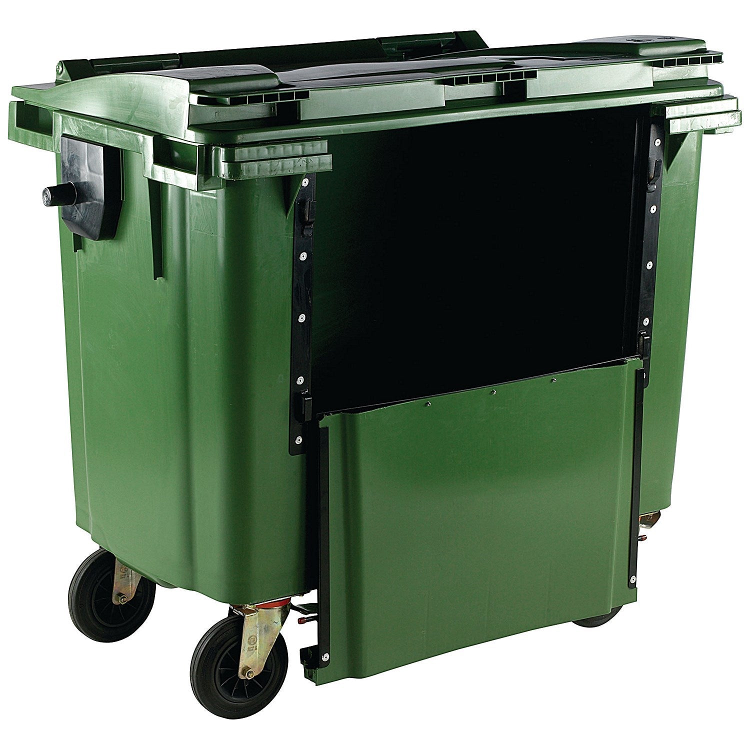 Dumpster with Drop Down Front, 1100 Litre, Green Easy2Order : SBY22287