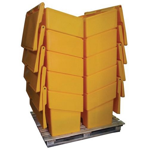 Rota-moulded Stackable Grit Bin, 285 Litre, Yellow Easy2Order : SBY23081