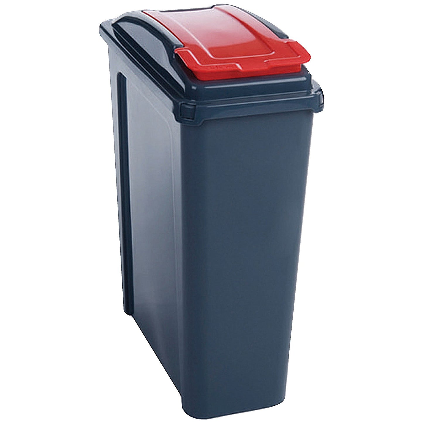 VFM Recycling Bin with Lid, 25 Litre, Blue