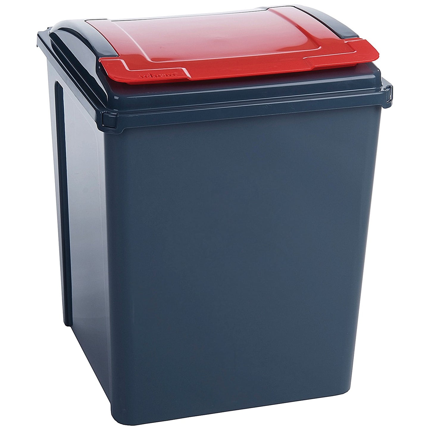 VFM Recycling Bin with Lid, 50 Litre, Blue