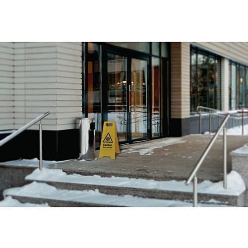 Winter Hazard Snow and Ice A-Board Sign, Yellow Easy2Order : SBY48039