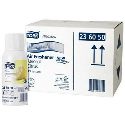 Tork A1 Air Freshener Spray Dispenser Refills, Cirtus, 75ml, Pack of 12