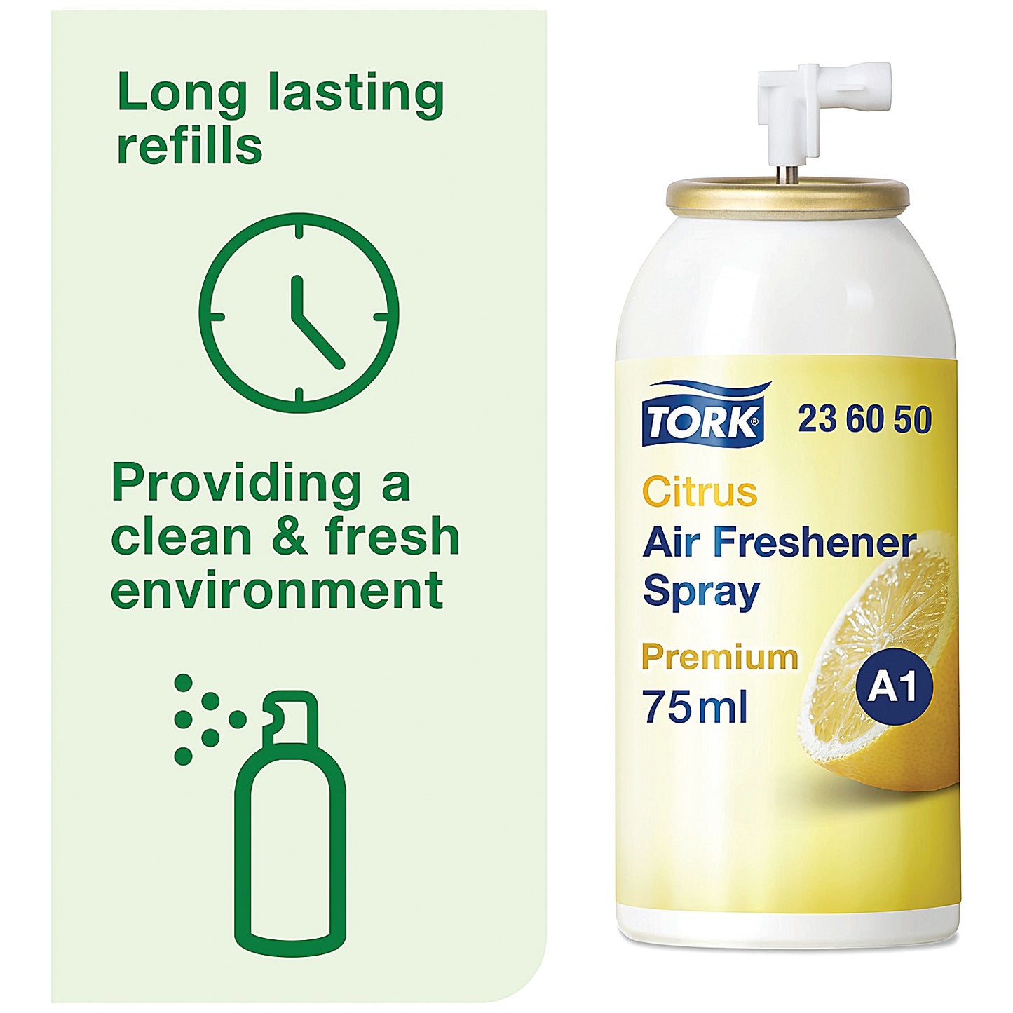 Tork A1 Air Freshener Spray Dispenser Refills, Cirtus, 75ml, Pack of 12