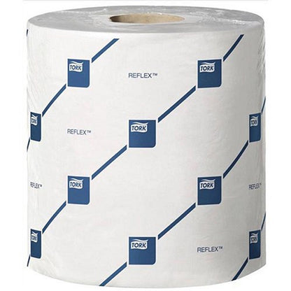 Tork M3 Reflex 2-Ply Wiper Roll, 63m, White, Pack of 9