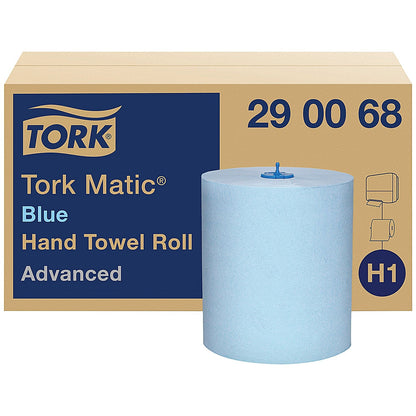 Tork H1 Matic 2-Ply Hand Towel Roll, Blue, 150m, Pack of 6
