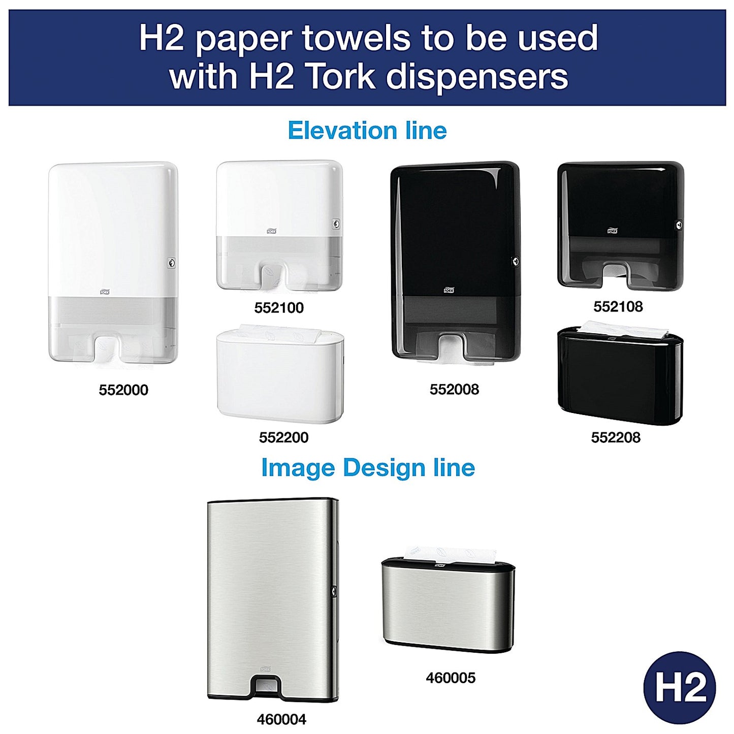Tork H2 Xpress 2-Ply Multifold Hand Towels, White, Pack of 3150