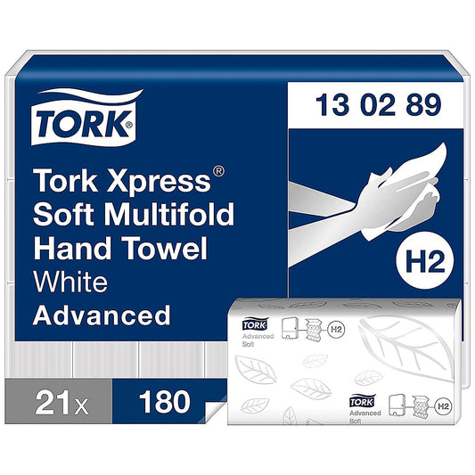 Tork H2 Xpress Soft Multifold Hand Towel, White, Pack of 3780 Easy2Order : SCA23772