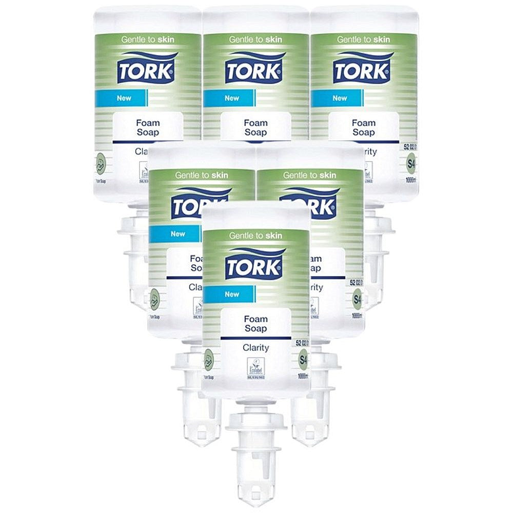Tork S4 Clarity Foam Hand Wash Cartridge, 1 Litre, Pack of 6