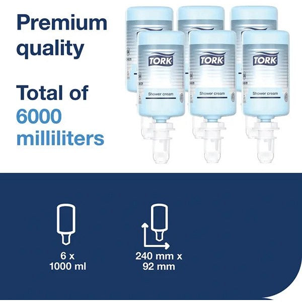 Tork S4 Shower Cream, 1 Litre, Pack of 6 Easy2Order : SCA28392