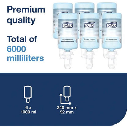 Tork S4 Shower Cream, 1 Litre, Pack of 6 Easy2Order : SCA28392