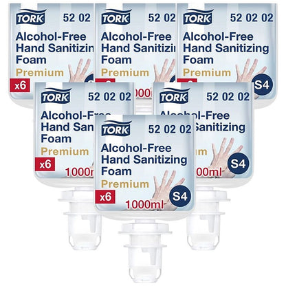 Tork A4 Alcohol-Free Foam Sanitiser, 1 Litre, Pack of 6
