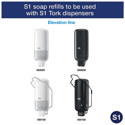 Tork S1 Extra Mild Liquid Hand Wash Cartridge, 1 Litre, Pack of 6
