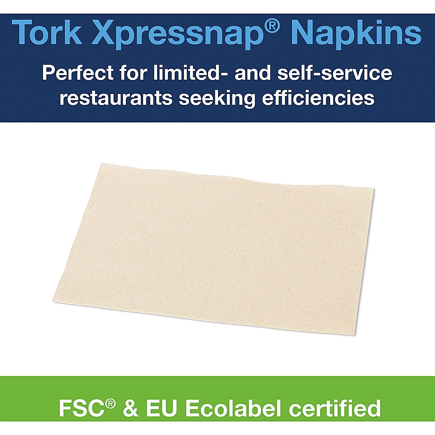 Tork Xpressnap Extra Soft 2-Ply Napkins, 213mmx165mm, Natural, Pack of 1000 Easy2Order : SCA85509