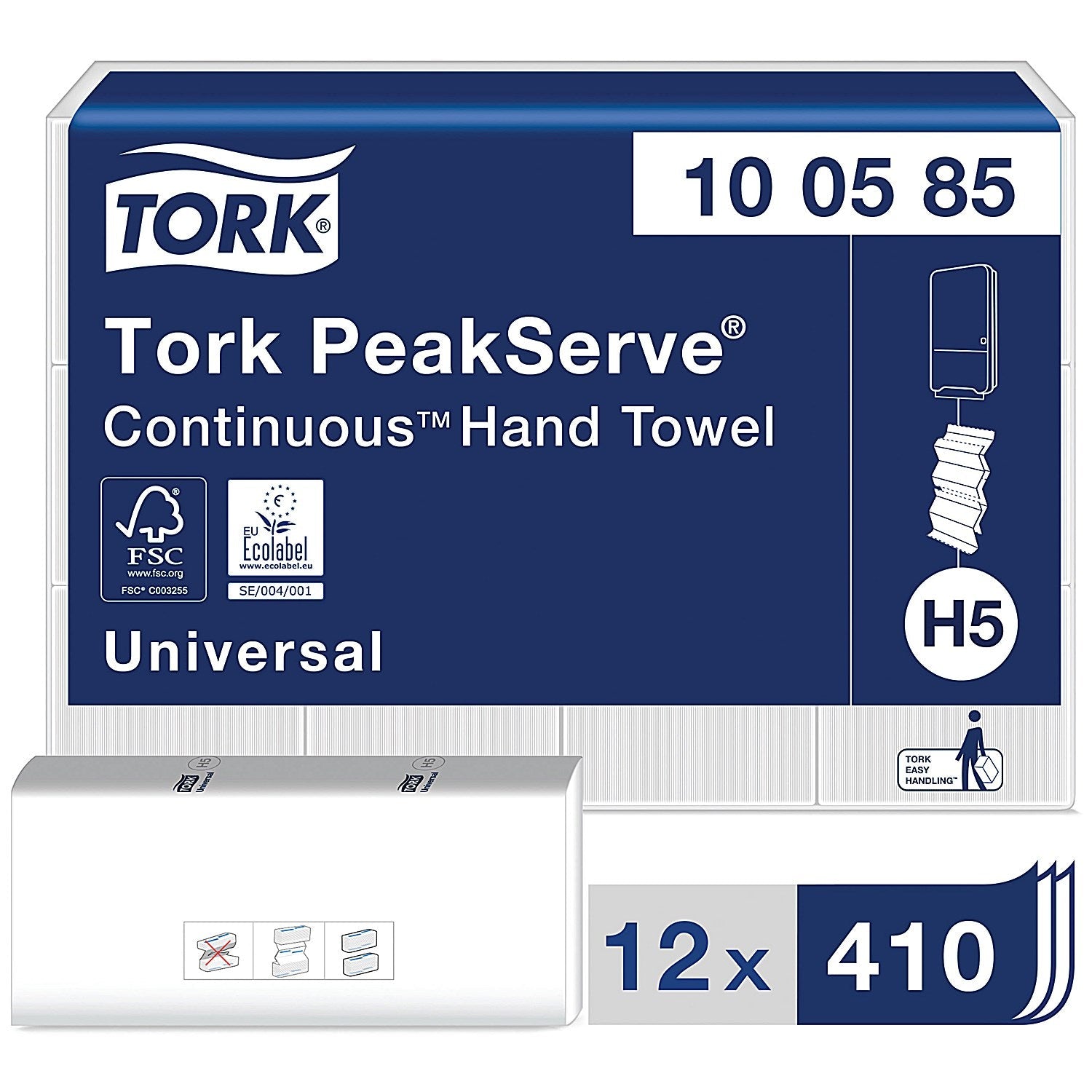 Tork H5 PeakServe 1-Ply Continuous Hand Towels, White, Pack of 4920 Easy2Order : SCA85606