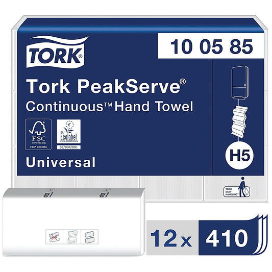 Tork H5 PeakServe 1-Ply Continuous Hand Towels, White, Pack of 4920 Easy2Order : SCA85606
