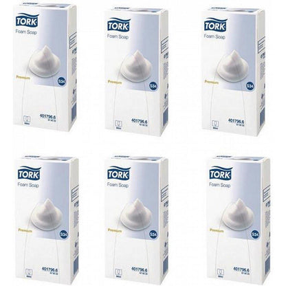 Tork Luxury Foam Hand Wash Cartridge, 800ml, Pack of 6