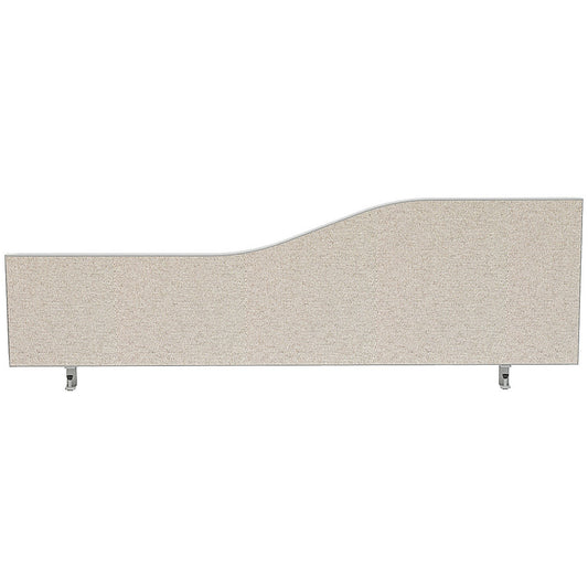 Impulse Plus Wave Desk Screen, 1200x450mm, Light Grey