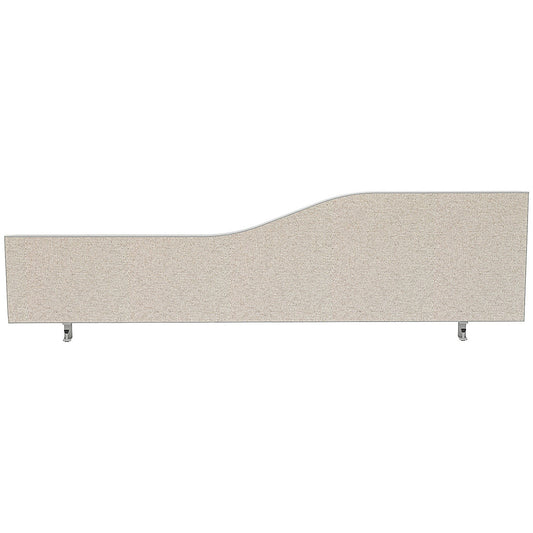 Impulse Plus Wave Desk Screen, 1400x450mm, Light Grey