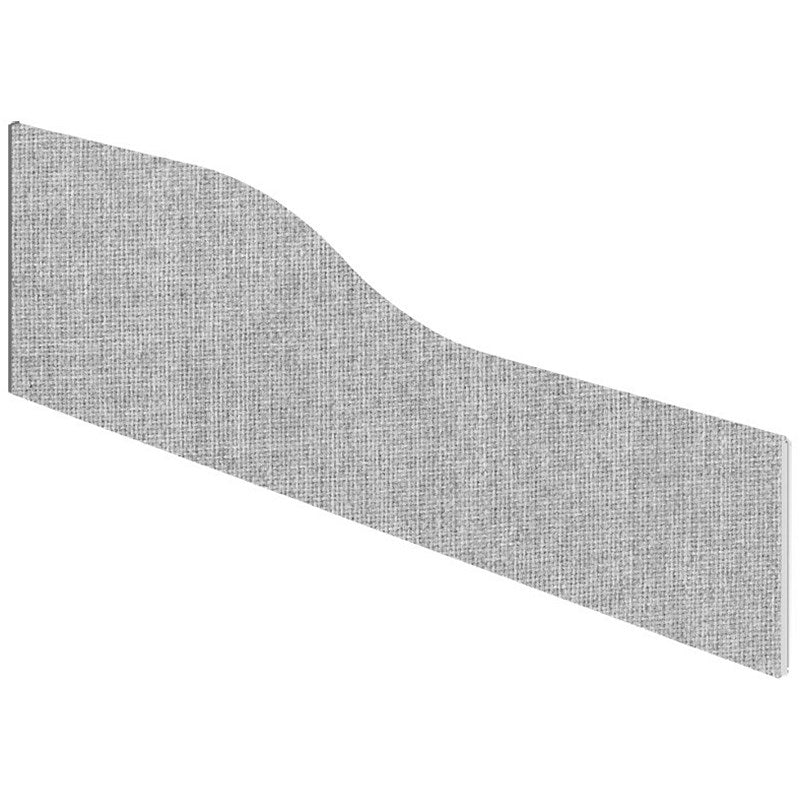 Impulse Plus Wave Desk Screen, 1800x450mm, Light Grey